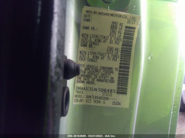 1N6AA1C35JN506485 Nissan TITAN XD S