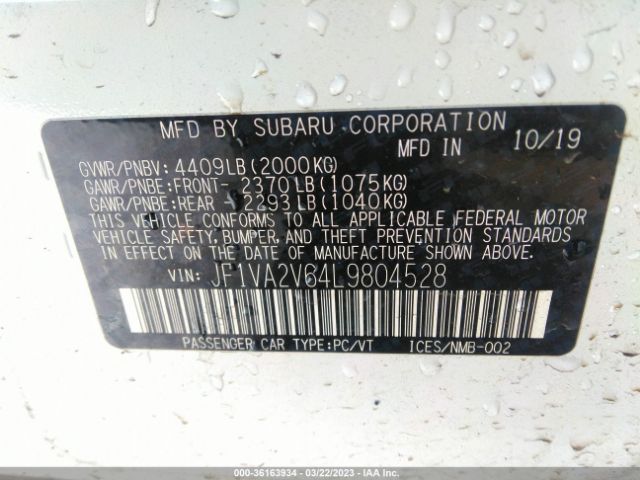 JF1VA2V64L9804528 Subaru Wrx Sti Limited