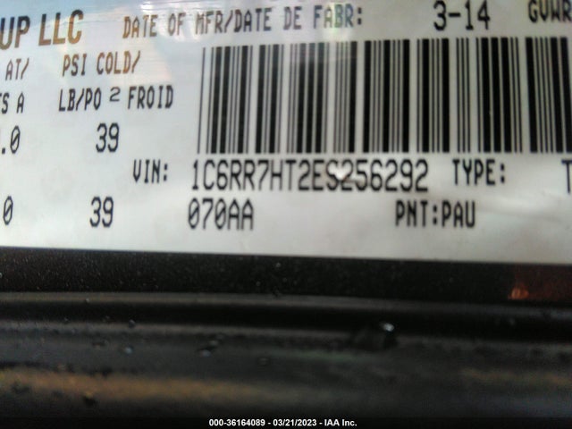 1C6RR7HT2ES256292 RAM 1500 Sport