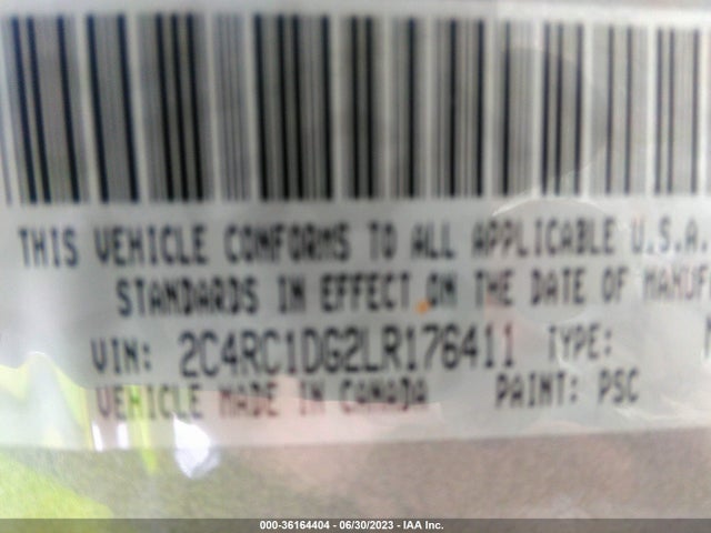 2C4RC1DG2LR176411 Chrysler Voyager Lxi