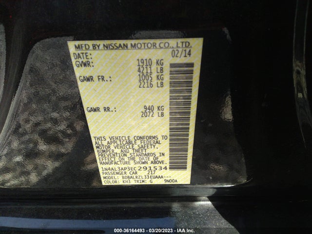 Nissan Altima 2.5 S 2014 1N4AL3AP3EC291534 Image 10