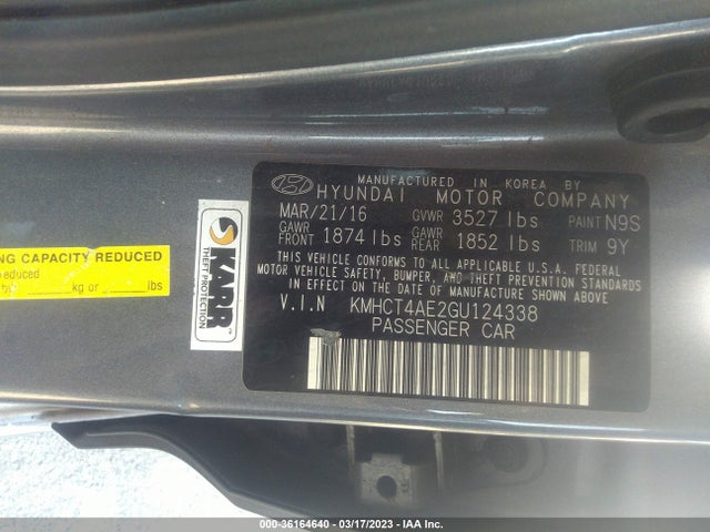 Hyundai ACCENT SE 2016 KMHCT4AE2GU124338 Image 9