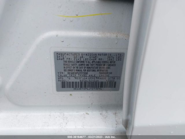 3N1AB7AP6JY273246 Nissan SENTRA SV