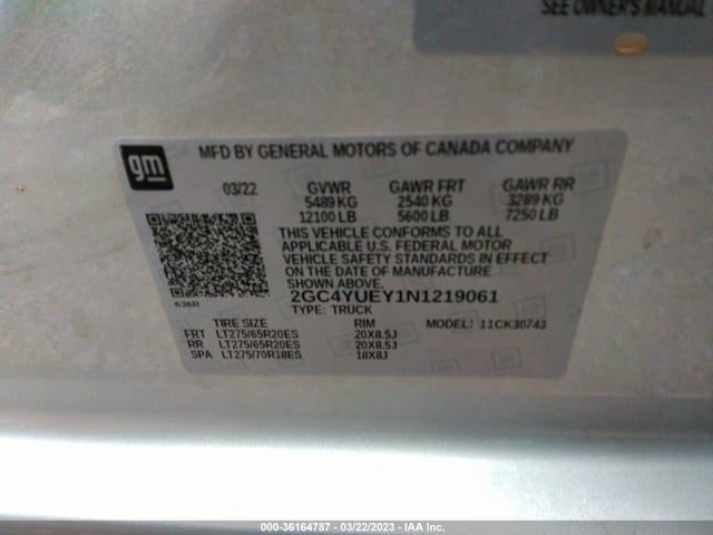 2022 Chevrolet Silverado 3500, VIN: 2GC4YUEY1N1219061