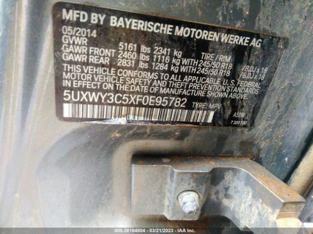 5UXWY3C5XF0E95782 BMW X3 Xdrive28d