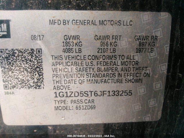 Chevrolet MALIBU LT 2018 1G1ZD5ST6JF133255 Image 10
