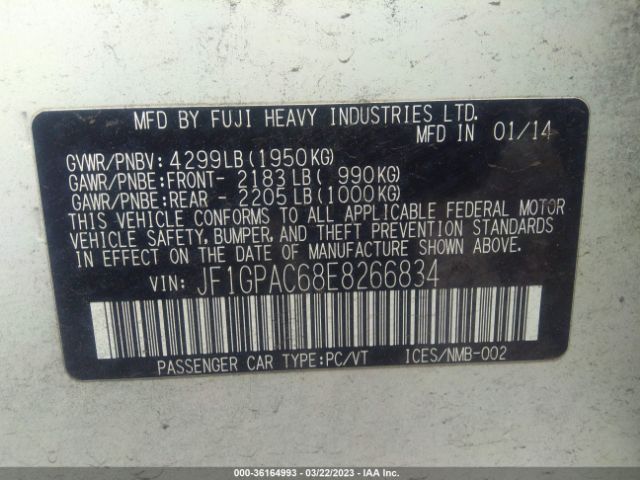 JF1GPAC68E8266834 Subaru Impreza Wagon 2.0i Premium
