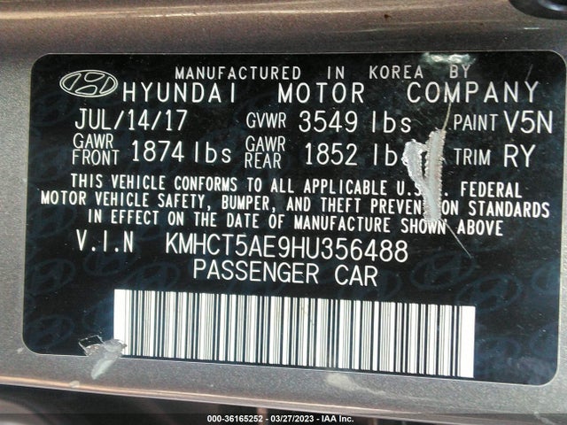 Hyundai ACCENT SE 2017 KMHCT5AE9HU356488 Image 11