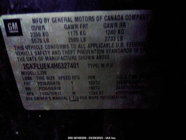 2GKFLUEK4H6327401 GMC Terrain Slt