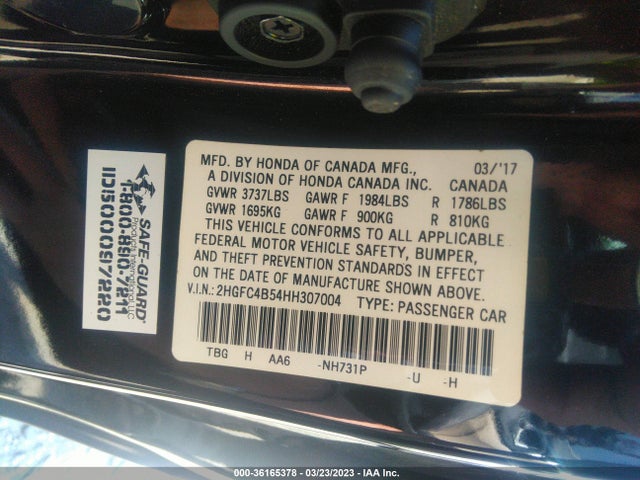 Honda Civic Coupe Lx 2017 2HGFC4B54HH307004 Image 9