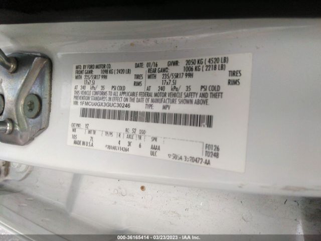 1FMCU0GX3GUC30246 Ford ESCAPE SE