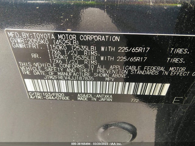 Toyota RAV4 LE 2018 JTMZFREV4JJ187835 Image 9
