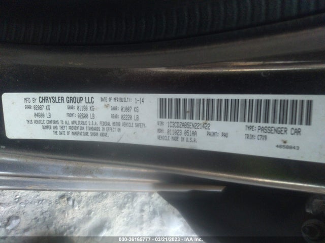 Dodge AVENGER SE 2014 1C3CDZAB5EN221422 Image 9