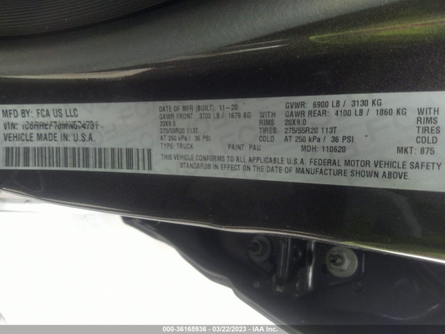 RAM 1500 Lone Star 2021 1C6RREFT8MN574731 Image 11