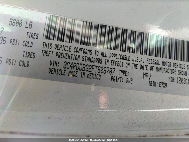 Dodge Journey Sxt 2015 3C4PDDBG2FT606707 Image 9