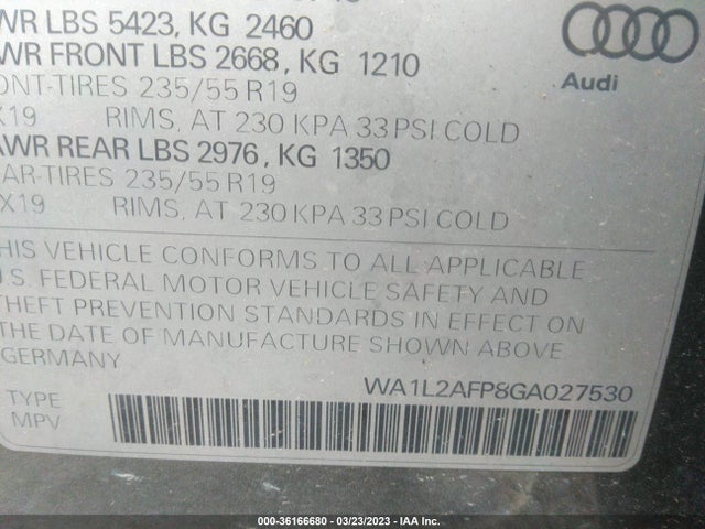 WA1L2AFP8GA027530 Audi Q5 Premium Plus