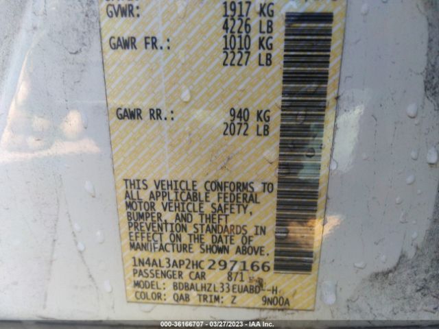 1N4AL3AP2HC297166 Nissan Altima 2.5 Sr