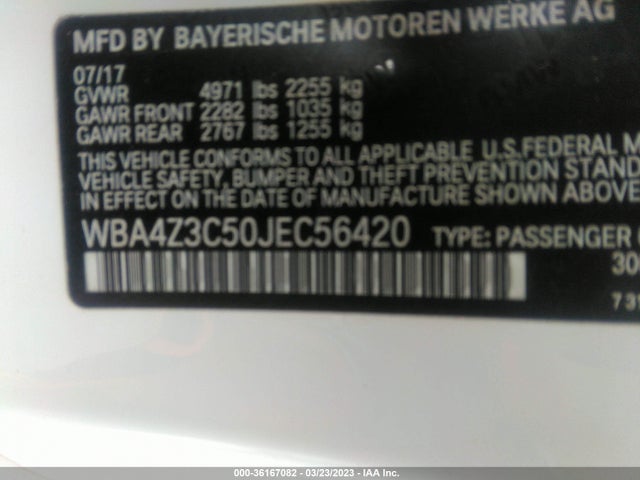WBA4Z3C50JEC56420 BMW 4 Series 430i Xdrive