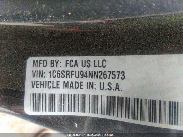 RAM 1500 Trx 2022 1C6SRFU94NN267573 Image 9