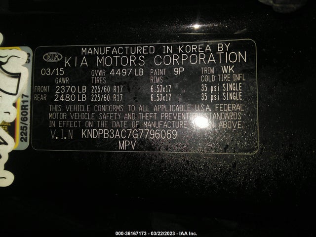 KIA Sportage Lx 2016 KNDPB3AC7G7796069 Image 11