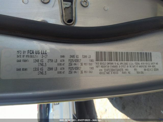 3C4PDCBBXHT604978 Dodge Journey Sxt