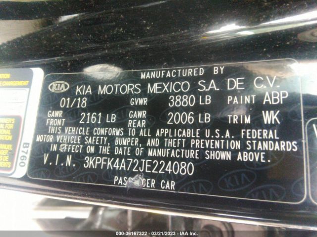 3KPFK4A72JE224080 KIA FORTE LX