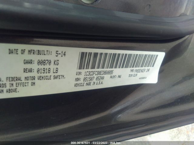 1C3CDFCB8ED860895 Dodge Dart Limited