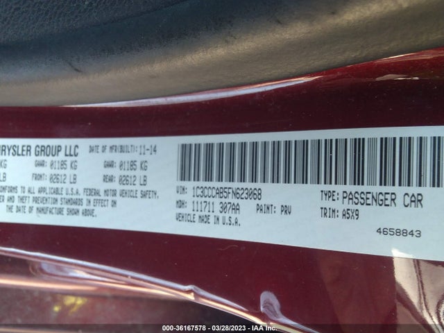 Chrysler 200 Limited 2015 1C3CCCAB5FN623068 Image 9