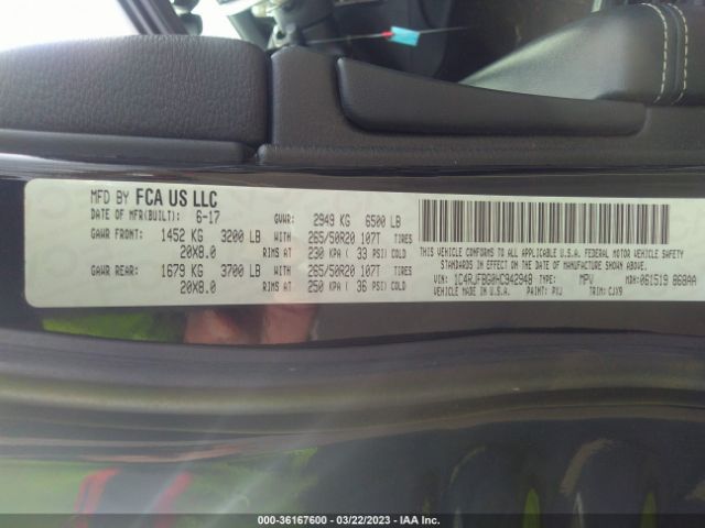 1C4RJFBG0HC942948 Jeep Grand Cherokee Limited