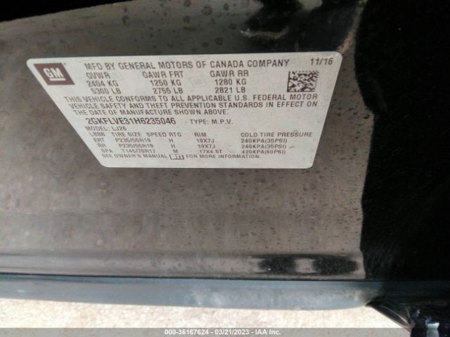 2GKFLVE31H6235046 GMC Terrain Denali