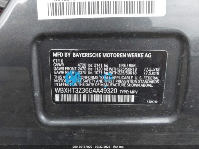 WBXHT3Z36G4A49320 BMW X1 Xdrive28i