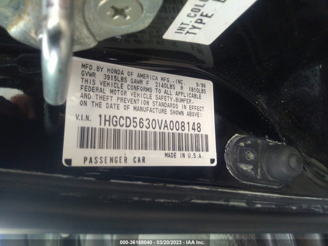 Honda Accord Sdn Lx 1997 1HGCD5630VA008148 Image 10