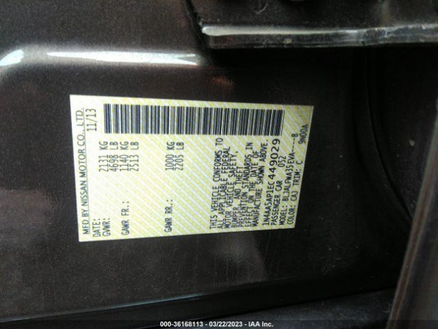 1N4AA5AP1EC449029 Nissan Maxima 3.5 Sv