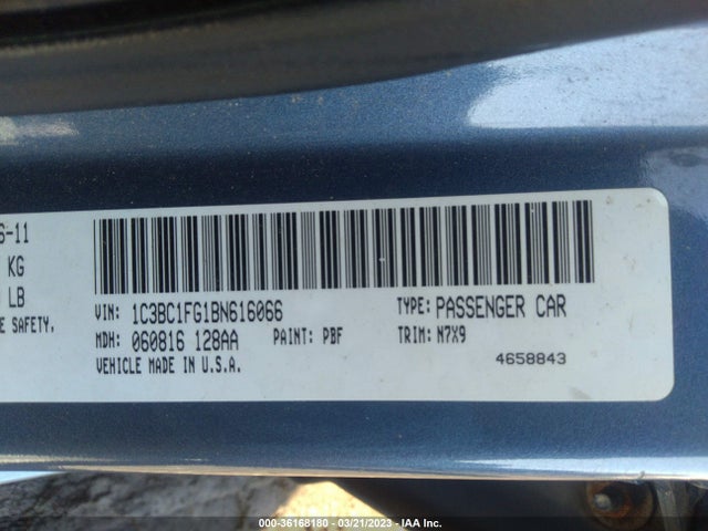 1C3BC1FG1BN616066 Chrysler 200 Touring