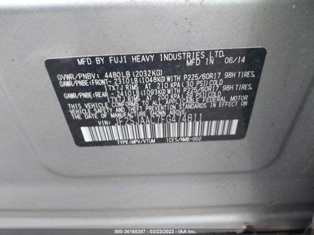 JF2SJAAC7FG474811 Subaru Forester 2.5i