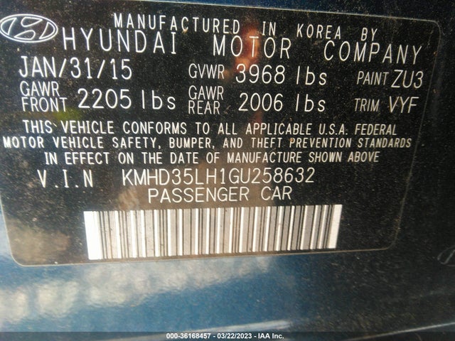Hyundai ELANTRA GT 2016 KMHD35LH1GU258632 Image 9