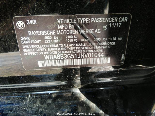 WBA8B3G51JNV01044 BMW 3 Series 340i
