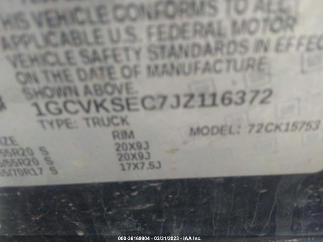 Chevrolet Silverado 1500 Ltz 2018 1GCVKSEC7JZ116372 Image 10