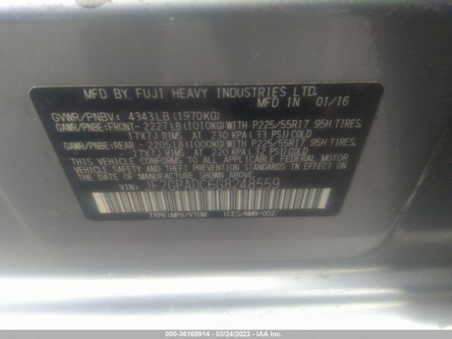 JF2GPADC6G8248559 Subaru Crosstrek Premium