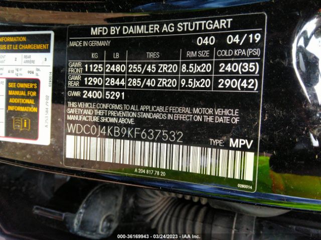 WDC0J4KB9KF637532 Mercedes-Benz Glc Glc 300