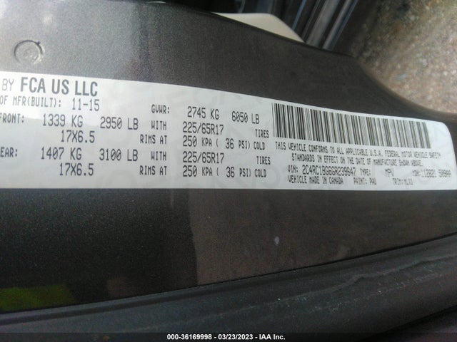2C4RC1BG6GR239647 Chrysler Town & Country Touring