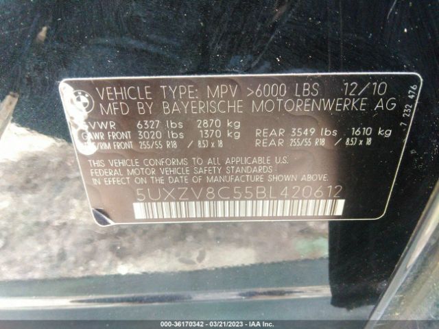 5UXZV8C55BL420612 BMW X5 50i