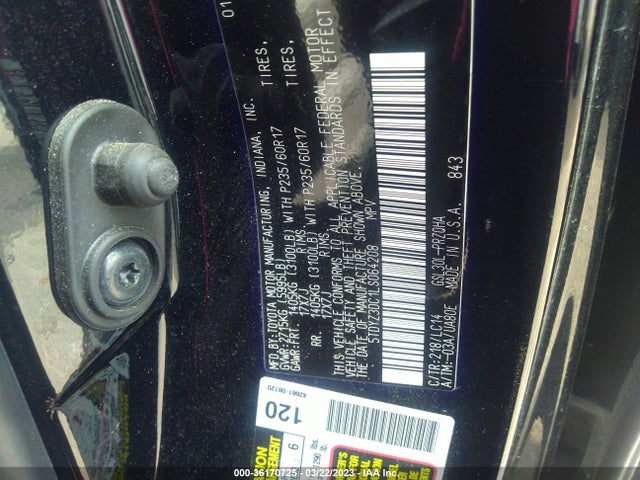 Toyota Sienna Xle Auto Access 2020 5TDYZ3DC1LS064208 Image 10