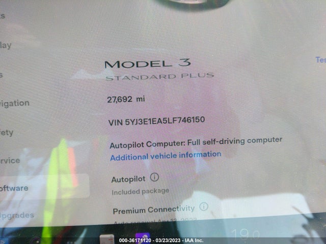 Tesla Model 3 Standard Range 2020 5YJ3E1EA5LF746150 Image 9