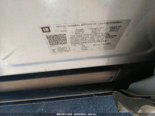 Chevrolet EQUINOX LT 2018 2GNAXSEV7J6275168 Image 9