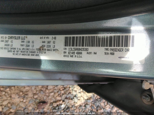 2008 CHRYSLER SEBRING TOURING VIN: 1C3LC56R68N235383