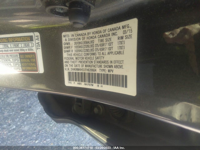 Honda CR-V EX 2015 2HKRM4H51FH639664 Image 10
