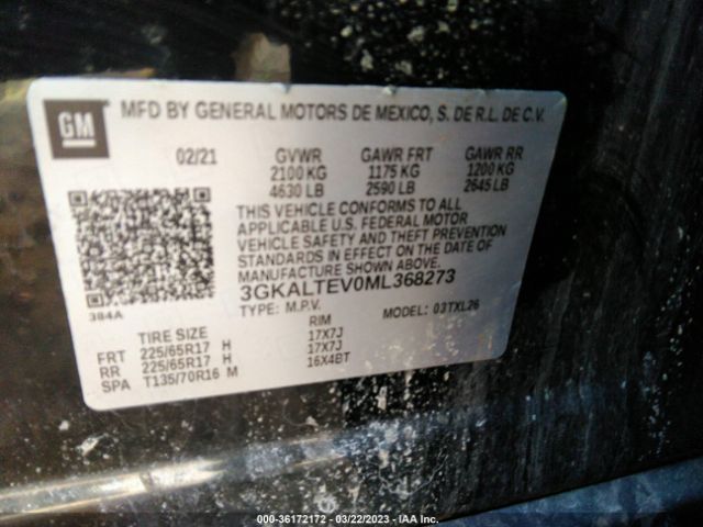 3GKALTEV0ML368273 GMC Terrain Sle