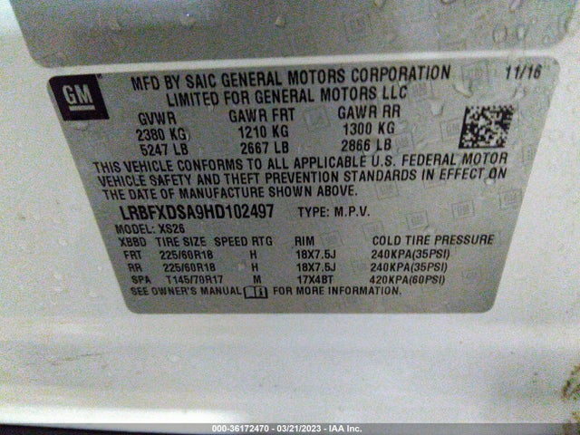 Buick Envision Essence 2017 LRBFXDSA9HD102497 Image 10