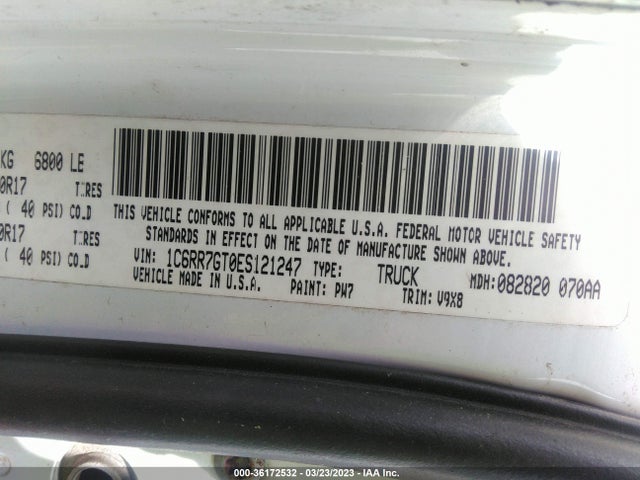 RAM 1500 Slt 2014 1C6RR7GT0ES121247 Image 9